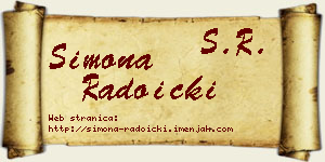 Simona Radoički vizit kartica